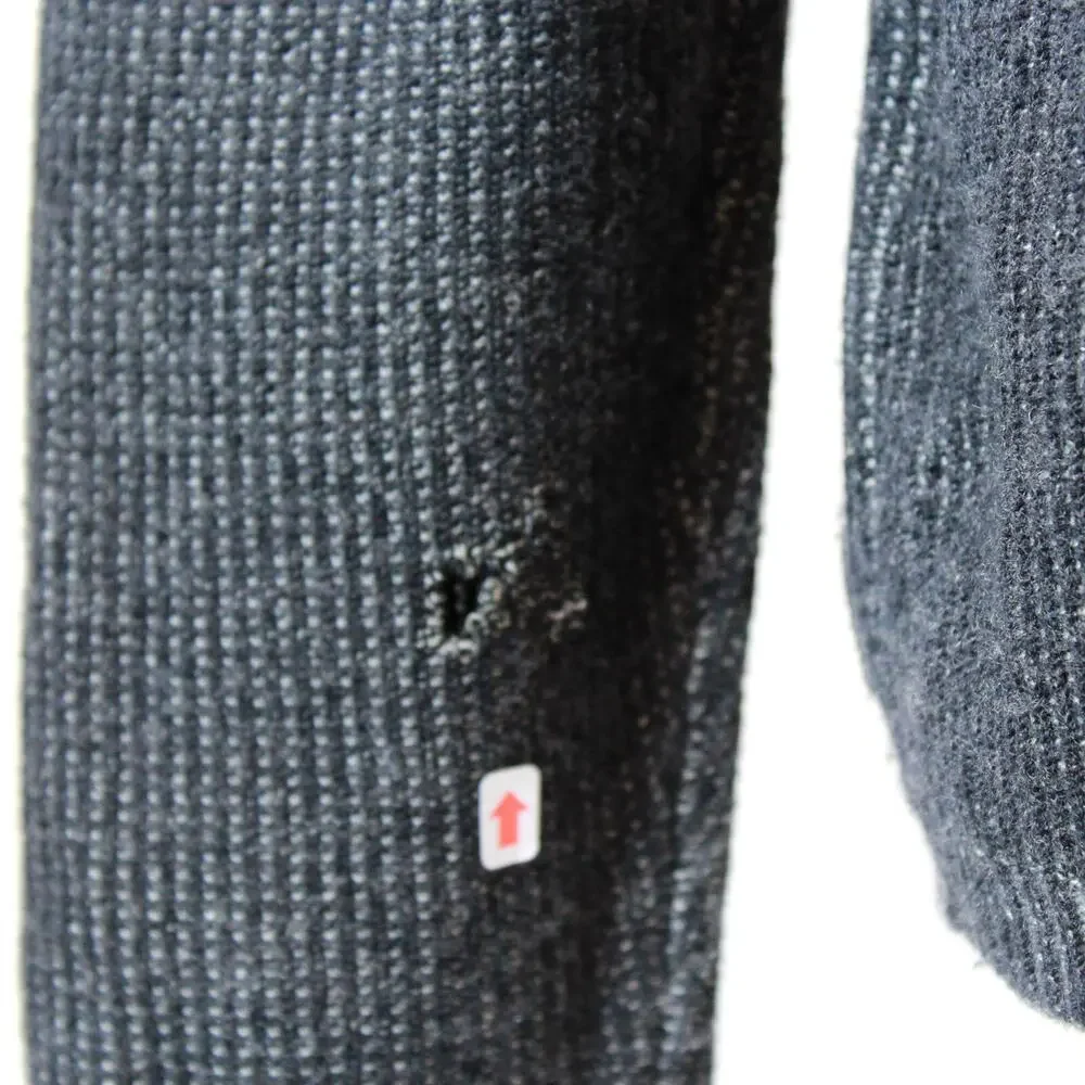 Agave Gray Wool/Silk/Cashmere Half Zip Pullover Sweater Large